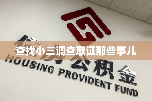 永定查找小三调查取证那些事儿